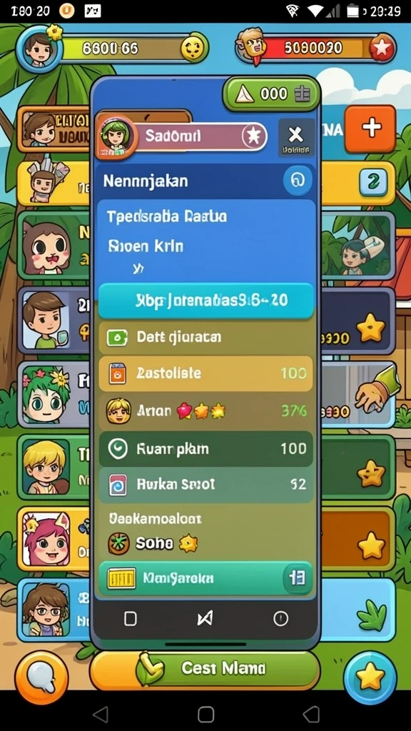 nanas777 - Karakter-karakter unik dengan kemampuan masing-masing.